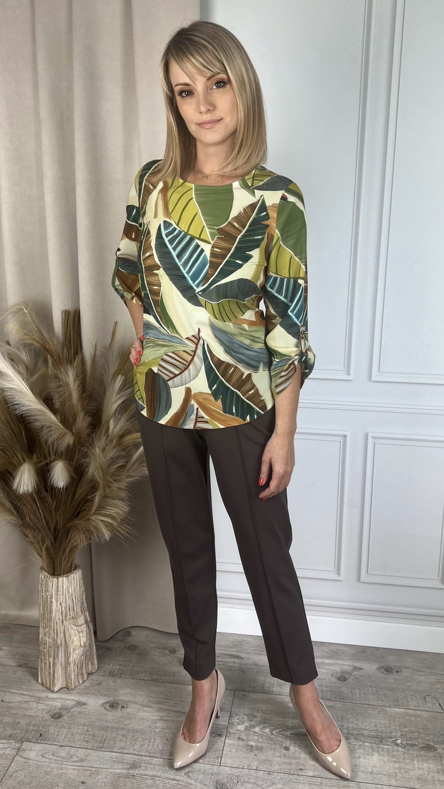 Bluzka z podpinanym rękawem